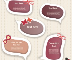 Elements of cute dialogize label vector 03