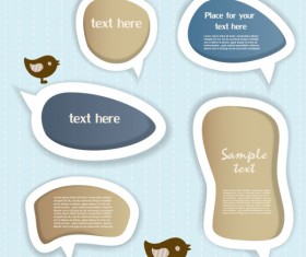 Elements of cute dialogize label vector 05