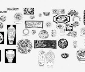 Vintage Pattern design elements vector 03