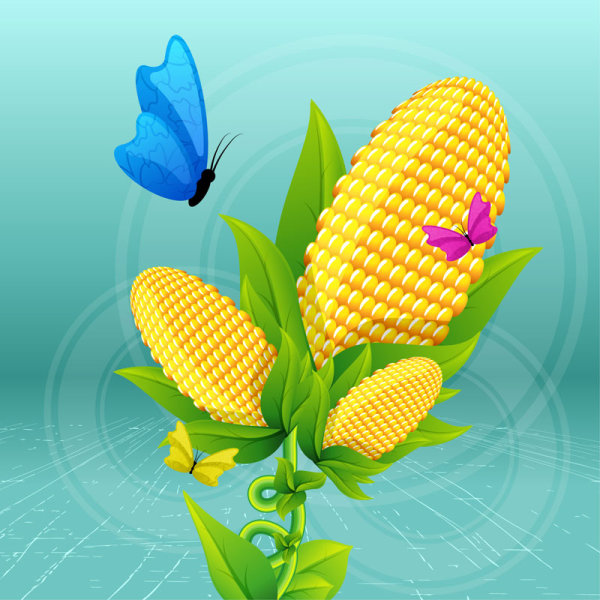 Elements of cartoon Plant Illustration vector 01