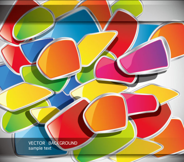 Colorful Template creative vector background 02