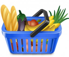 Supermarket Shopping elements vector 05