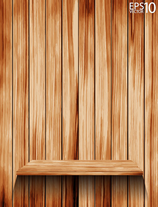 wooden Bookshelf background vector 01