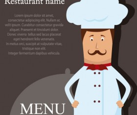 Restaurant menu cook background vector