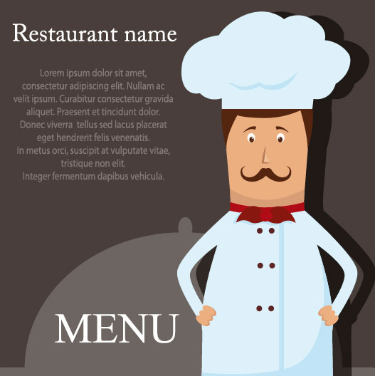 Restaurant menu cook background vector