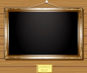 Set of Vintage wooden Photo Frame vector 03