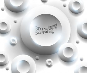 Set of 3D paper sculpture background vector 01