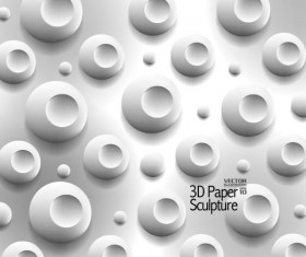 Set of 3D paper sculpture background vector 02