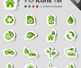 Set of eps Icon stickers elements 01