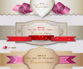 Romantic and love banner vector 01