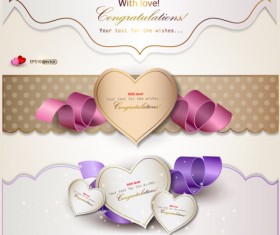 Romantic and love banner vector 02