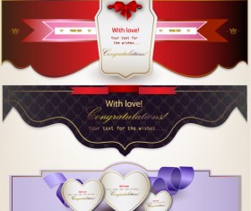Romantic and love banner vector 03