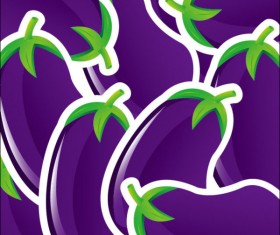 Cute vegetables vector background 01