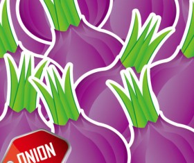Cute vegetables vector background 04