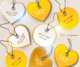 Set of Romantic and love labels vector 03