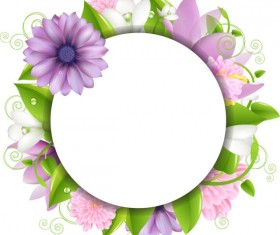 Vivid with Flowers Borders vector 01 free download