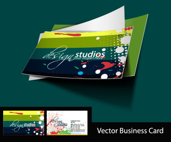 Abstract Creative business cards vector set 01