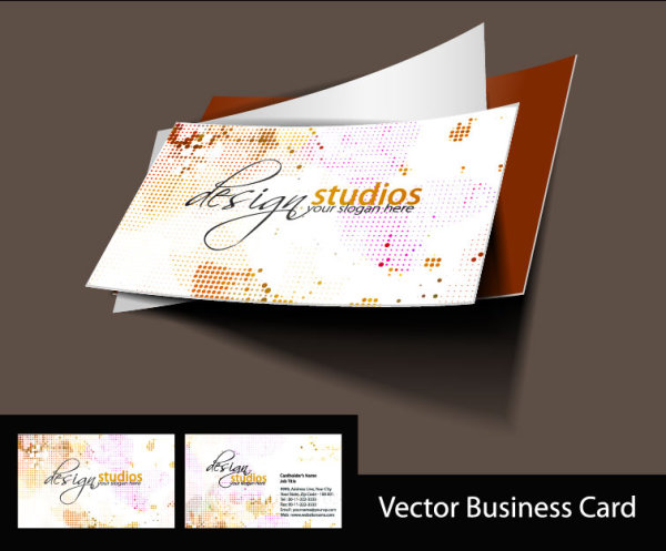 Abstract Creative business cards vector set 02