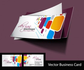 Abstract Creative business cards vector set 05