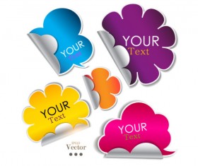Cute Stickers and labels vector 01