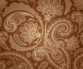 Set of pattern paisley elements vector 01