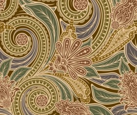 Set of pattern paisley elements vector 03