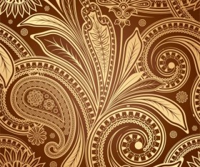 Set of pattern paisley elements vector 04