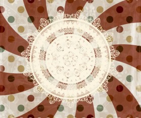 Retro Floral of background vector 03