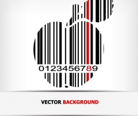 Creative Barcode background vector set 02