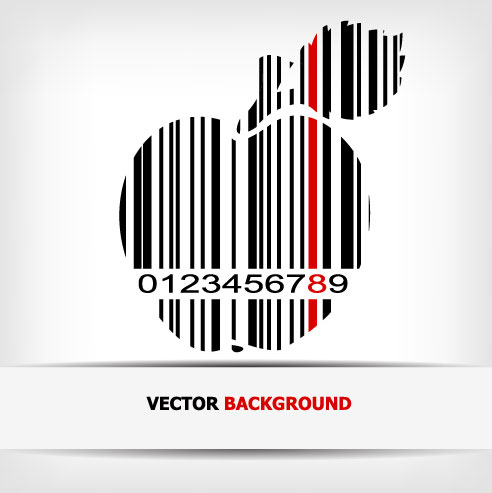 Creative Barcode background vector set 02