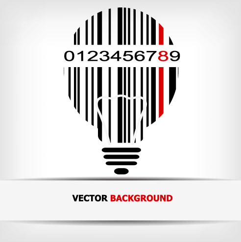 Creative Barcode background vector set 03