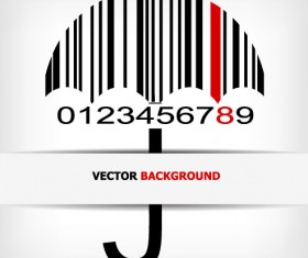 Creative Barcode background vector set 04