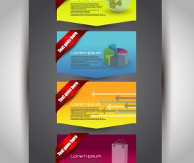 Set over brochure design elements vector background 01
