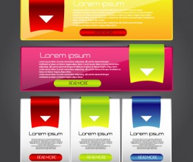 Set over brochure design elements vector background 03