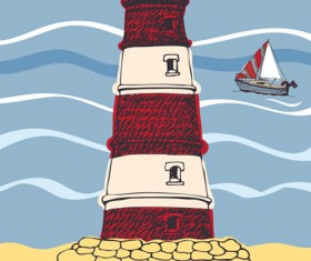 I love sea Theme elements background vector 02