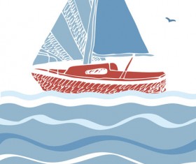 I love sea Theme elements background vector 04