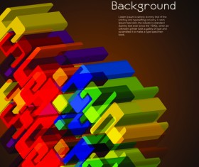 Set of 3D concept vector background 01