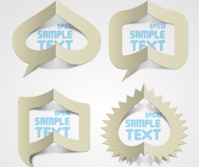 Elements of Creative Stickers labels vector 01