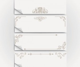 Vintage elements of banner vector 01