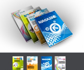 Abstract magazine cover design elements vector 02
