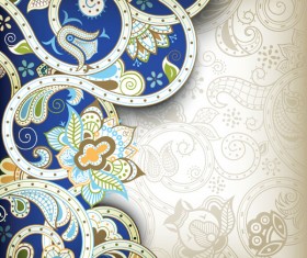 Elements of Ornate Floral Frame vector 01