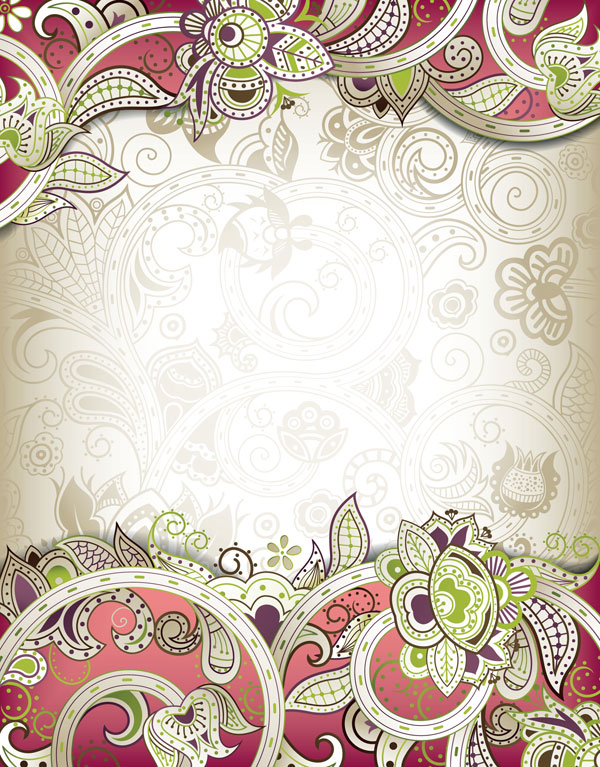 Download Elements of Ornate Floral Frame vector 03 free download