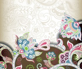 Elements of Ornate Floral Frame vector 05