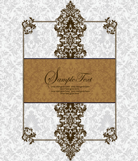 Vector of Exquisite Vintage Floral Borders 04