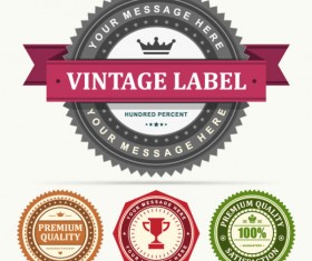 Set of Vintage Business labels vector 03
