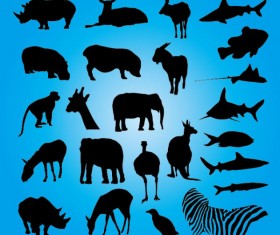 Free Vector Animals Silhouettes 01