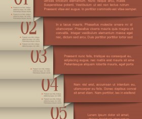 Set of Stylish banners with numbers vector 04