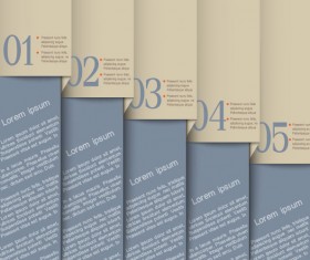 Set of Stylish banners with numbers vector 05