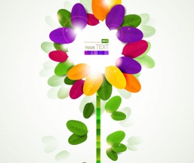 Set of Shiny Petal vector background 01