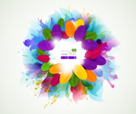 Set of Shiny Petal vector background 02